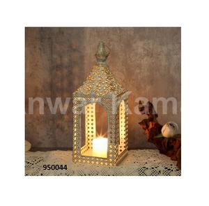 Linterna de hoja de hierro plateada decorativa para decoración del hogar Centro de mesa y eventos de boda - Product Image 4