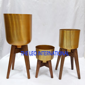 Ensemble de 3 jardinières rondes en cuivre, style classique, fabrication artisanale de luxe, très vendues, excellente qualité, accents décoratifs pour la maison et le jardin - Product Image 3