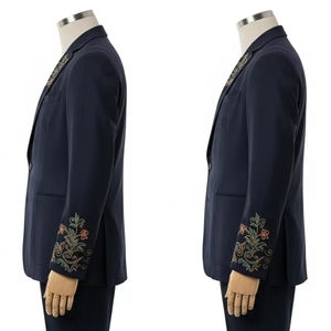 Blazers d'affaires respirants avec détails brodés, tissu tissé doux, coupe confortable, vêtements de cérémonie, vêtements de bureau pour femmes, vestes - Product Image 2