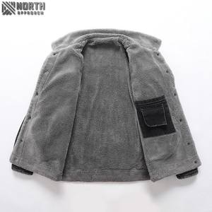 Chaqueta vaquera personalizada de alta calidad OEM Classic Front Logo Chaqueta de invierno unisex transpirable de secado rápido para hombre - Product Image 5