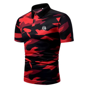 2024 estilo de calle alta para hombre para Polo manga corta Slim Fit Tejido ligero poliéster sólido estampado cuello Digital Logo Fitn - Product Image 3