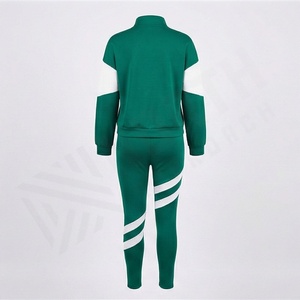 Conjunto Deportivo de Dos Piezas para Mujer, Color Personalizado, Pantalones con Cintura Elástica, Chaqueta con Cierre, Ropa Deportiva Informal y Activa, Suave para Gimnasio - Product Image 2