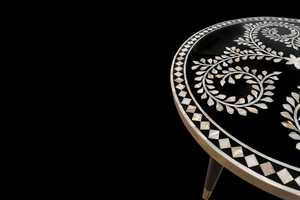 Console en incrustation d'os Belle table basse en incrustation d'os Meubles d'Inde Poufs de luxe en nacre à vendre en vrac - Product Image 3