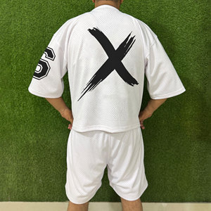 OEM Unisex <b>Knitted</b> Polyester/Cotton Quick Dry Basketball Jersey Unique Design High Street Training Uniform Summer Breathable - Product Image 2