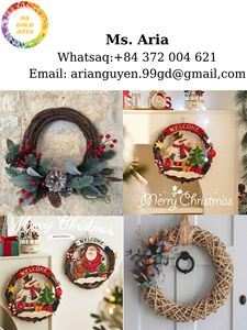 Adornos navideños corona de estrellas de ratán de Vietnam ideal para decoración rústica del hogar y otras decoraciones navideñas - Product Image 6