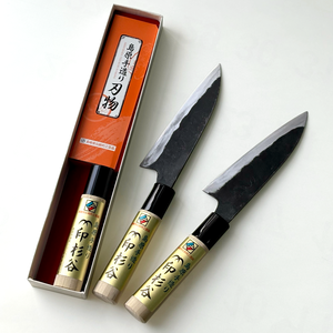 Cuchillo Deba Shimabara Hamono de Japón, Envío Directo, Hecho a Mano, para Diestros, Hoja de Acero Shirogami de 13 cm, Acabado Cepillado, 2.0 mm, Madera - Product Image 3