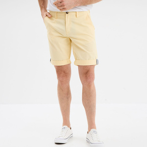 Shorts chino décontractés à devant plat pour hommes, fabriqués en coton écologique, respirants, palette de couleurs terreuses intemporelle - Product Image 2