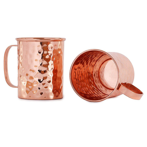 Stainless Steel Solid Plated Drinking Hammered <b>Cup</b> Coffee Beer Mule Moscow Copper Mug <b>Set</b> - Product Image 1