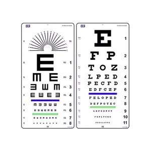 科学和外科眼科Snellen和翻滚E非反射哑光饰面墙眼图眼图免费送货 ..