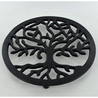 Dessous de plat en métal de style ferme vintage moderne en fonte pour casseroles chaudes, poêles, cuisine, table à manger, accessoire