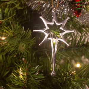 High Quality Snowflakes Shape Metal Silver Christmas Tree <b>Hanging</b> Ornament From India at Reasonable Price - Product Image 5