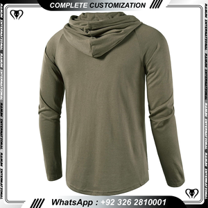 เสื้อฮู้ดผ้าฟลีซผ้าฝ้ายสีขาวดำแบบเรียบพิมพ์ลายสกรีนลายสำหรับยิมงานปักตามสั่ง - Product Image 4