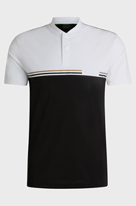 Logo personnalisé Polo T Shirt Manches Performance Top pour le sport et les vêtements décontractés Polo T Shirt Noir et Blanc Couleur Polo T Shirt - Product Image 4