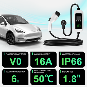 เครื่องชาร์จรถยนต์ไฟฟ้าแบบพกพา E-mingze 3.5kW 16A เฟสเดียว มาตรฐาน GB/T ชนิดที่ 2 ชนิดที่ 1 ปลั๊ก EU/UK/AU/US/อินเดีย ปรับได้ - Product Image 5