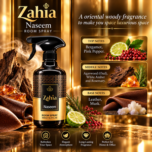 ZAHIA NASEEM - Vaporisateur d'ambiance 500ml - Design moderne haut de gamme - Parfum d'intérieur oriental boisé - Oud, ambre, musc - Fabriqué à Istanbul - Product Image 2