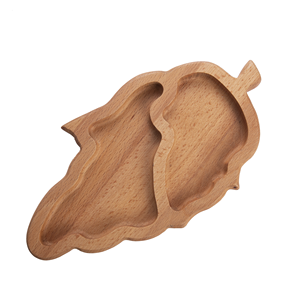 Bandeja para Aperitivos de Madera de Haya al por Mayor |   Plato para Servir Pequeño de 2 Secciones - Product Image 3