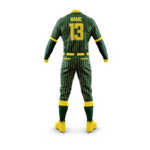 Ensemble d'uniformes de baseball d'équipe de qualité supérieure, confortable, imprimé par sublimation, respirant, évacuant l'humidité, col en V, unisexe, pantalon de softball - Product Image 4
