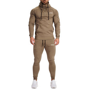 OEM Logo personnalisé Sports d'hiver Sweat à capuche Tech polaire deux pièces en gros Survêtement unisexe Jogging solide - Product Image 1