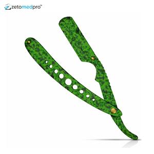 Rasoir de barbier professionnel droit, bleu, en acier inoxydable, pliable, outil de rasage - Product Image 5