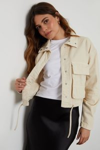 Chaquetas Vaqueras Cortas de Moda para Mujer, Diseño de Última Tendencia, Cierre de Cremallera, Cuello con Capucha, Resistentes al Viento, Ecológicas, Transpirables, para Otoño - Product Image 4