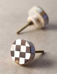 Bouton de porte d'armoire sculpté à la main, qualité supérieure, incrustation d'os, prix de gros - Product Image 1