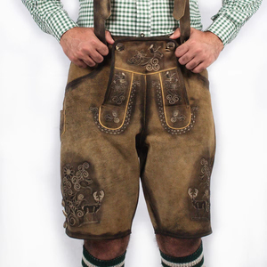 Short de chasse pour hommes Oktoberfest lederhosen 100% pantalon long en cuir original personnalisé pantalon pour hommes en polyester brodé - Product Image 1
