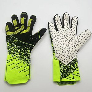 Gants de gardien de but professionnel jaune néon et noir Gants de gardien de but de football durables en latex anti-dérapant pour le match et - Product Image 6