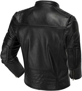Chaqueta de Cuero Vacuno Genuino Desgastado Estilo Vintage para Hombre, Calidad Premium 2026, con Logotipo Frontal, Servicio OEM - Product Image 4