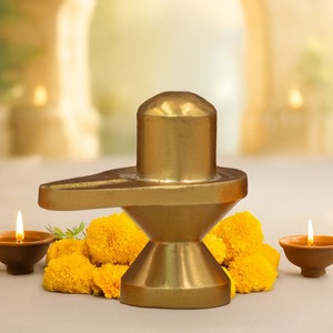 LAITON SHIVLING/SHIVLINGAM IDOL (5 POUCES 2 KG) Parth Vastu Store pour les fêtes Festivals Décorations spirituelles - Product Image 1