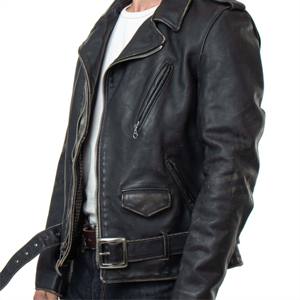 Veste en cuir vintage de haute qualité pour hommes-Cuir véritable, style classique et parfait pour les tenues décontractées et formelles" - Product Image 3