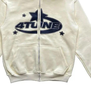 Vente en gros Veste à capuche unisexe personnalisée de haute qualité pour hommes Hoodi Blank Full Zipper Face Zip Up Men street wear derniers sweats à capuche à la mode - Product Image 3