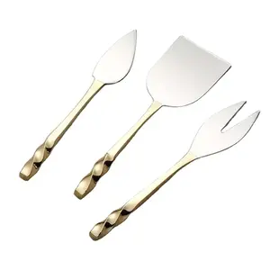 Juego de cuchillos premium para mantequilla y queso, hechos a mano, elegantes utensilios de mesa, perfectos para la cocina del hogar, comedor y servicio con estilo. - Product Image 1