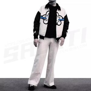 Blouson bombardier baseball vintage personnalisé veste universitaire en laine pour hommes vente en gros de logo chenille brodé noir hiver formel lavé traité - Product Image 2