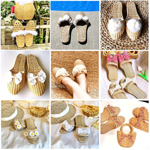 PRODUIT ÉCOLOGIQUE CHAUSSONS HYACINTHE D'EAU FAIT MAIN COIR FLIP FLOPS MEILLEUR VENDEUR-CARYLN 0084935825297 - Product Image 3