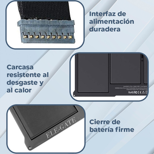Batería de Repuesto para MacBook de 13 Pulgadas, 61-56 Wh, Litio, 10.8v, 4200mah, Capacidad de Carga, Batería para Portátil - Product Image 6