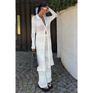 Conjunto de Cárdigan Largo Informal Bridget 9881, Tejido de Punto Transpirable para la Temporada de Primavera - Product Image 3