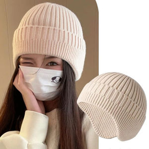 Gorro de punto de invierno Unisex de alta calidad bordado 3D logotipo personalizado Color sólido transpirable impermeable suave de moda - Product Image 1
