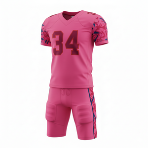 Short de football américain personnalisé 100% polyester sublimé, respirant, uniforme de jeu avec logo frontal, tailles plus grandes disponibles - Product Image 1