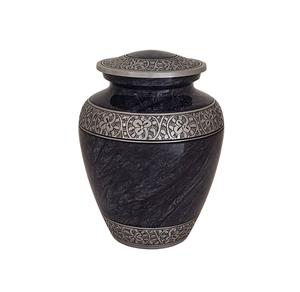 Urna para adultos de diseño clásico moderno, cenizas humanas grabadas, urna de cremación de aluminio Floral de peltre clásico, funerales de latón y Metal - Product Image 3