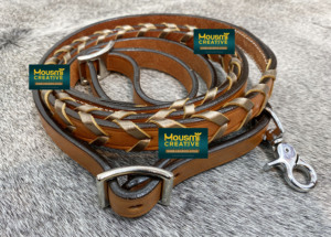 Premium 100% cuero de vaca argentino lámina de encaje dorado rienda trenzada Productos Ecuestres occidentales personalizados para el cuidado de caballos de carreras - Product Image 6