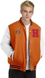 Veste universitaire personnalisée de qualité supérieure pour athlètes Style sportif avec col montant Logo de l'équipe brodé comprenant un numéro de nom sublimé - Product Image 5