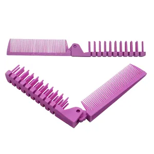 Wholesale Price Polypropylene Double Headed 2 in 1 Hair Comb and Hair Brush Pocket Portable Travel Folding
