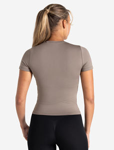 เสื้อยืดผู้หญิงพิมพ์ลาย2025ที่กำหนดเองเสื้อยืดผ้าฝ้ายเนื้อนุ่มระบายอากาศได้ดีคอกลมแขนสั้นเข้ารูปและยืดหยุ่นทรงสกินนี่ - Product Image 4