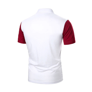 เสื้อโปโลปักโลโก้สำหรับผู้ชายเสื้อลำลองแขนสั้นผ้าสแปนเด็กซ์โพลีเอสเตอร์ฤดูร้อนสีทึบดีไซน์เรียบง่าย - Product Image 3