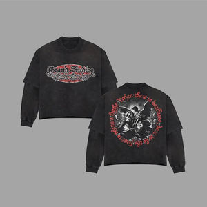 Logo personalizzato stile di tendenza serigrafia <span class=keywords><strong>Vintage</strong></span> in cotone 100% manica corta acido lavare gli uomini oversize in tela ecologica t-shirt - Product Image 5