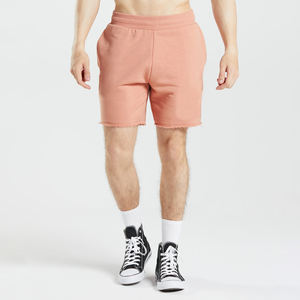 Short de survêtement en coton brodé unisexe de haute qualité, décontracté, avec logo personnalisé, poches à motifs solides, respirant, High Street - Product Image 1