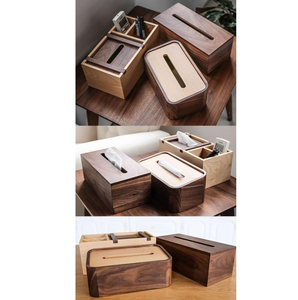 Porta pañuelos y dispensador de pañuelos de madera sostenible, clásico, hecho a mano y ecológico - Product Image 2