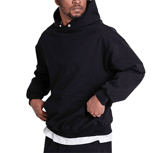 Último estilo nueva llegada de color sólido hombres básicos pulóver sudaderas con capucha de algodón al por mayor hombres sudaderas con capucha - Product Image 4