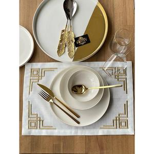 Americana tovaglietta doppio quadrato oro Set di 6 - Product Image 3