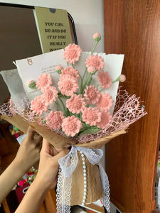 New Style Snowy Five-Knitted Multi-Head Daisy Bouquet Branch, Solid Color & Gradient, Home <b>Vase</b> Decoration Floral Insert - Product Image 6